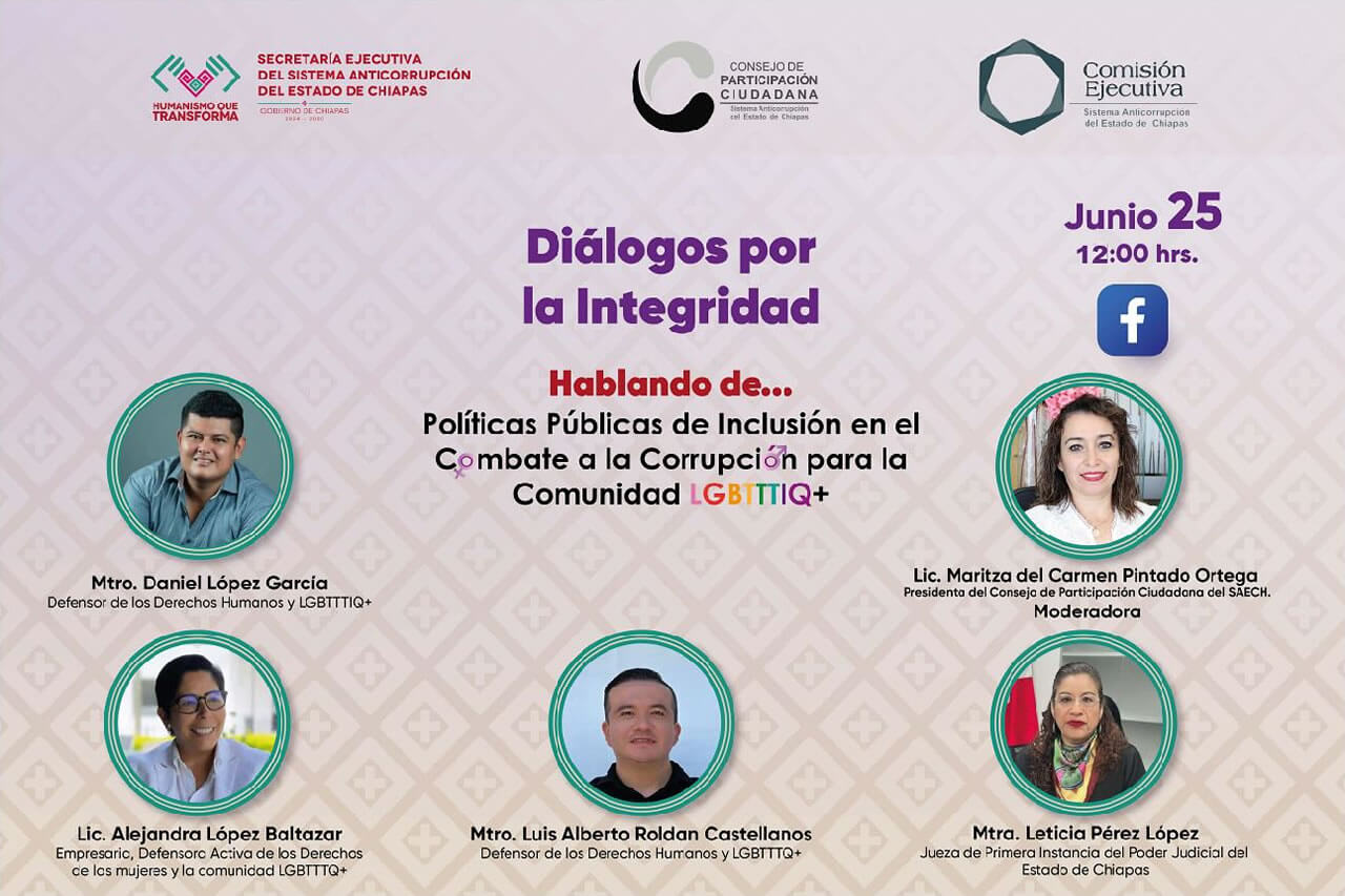 Diálogos por la Integridad, hablando de: Políticas de Inclusión en el Combate a la Corrupción para la Comunidad LGBTTTIQ+