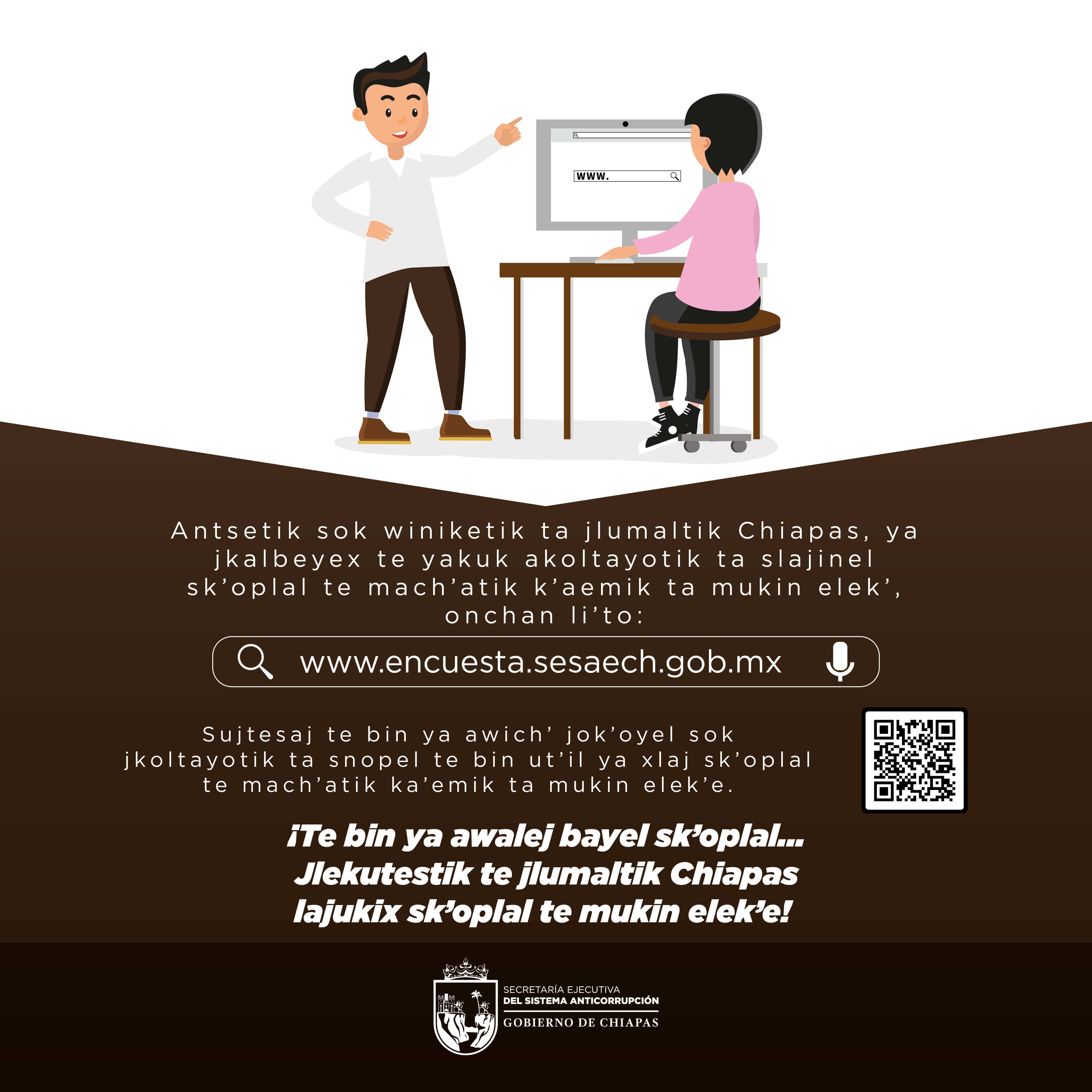 Banner para Facebook de la Encuesta Anticorrupción en Tseltal Banner para Facebook de la Encuesta Anticorrupción en Tseltal