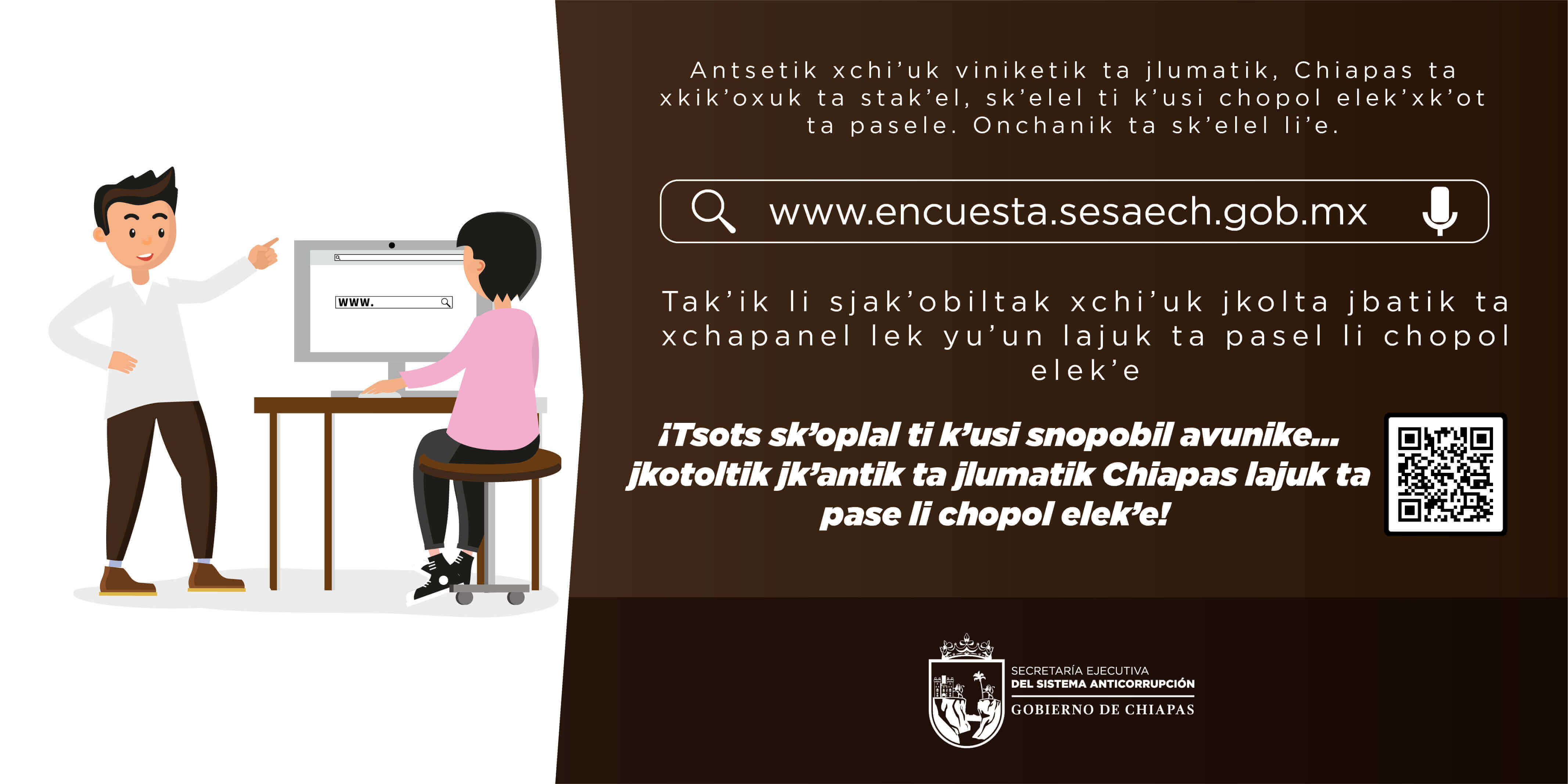 Banner para Twitter de la Encuesta Anticorrupción en Tsotsil Banner para Twitter de la Encuesta Anticorrupción en Tsotsil