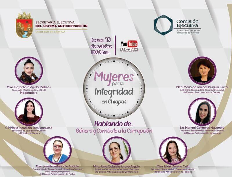 Mujeres por la integridad en Chiapas, hablando de: género y combate a la corrupción