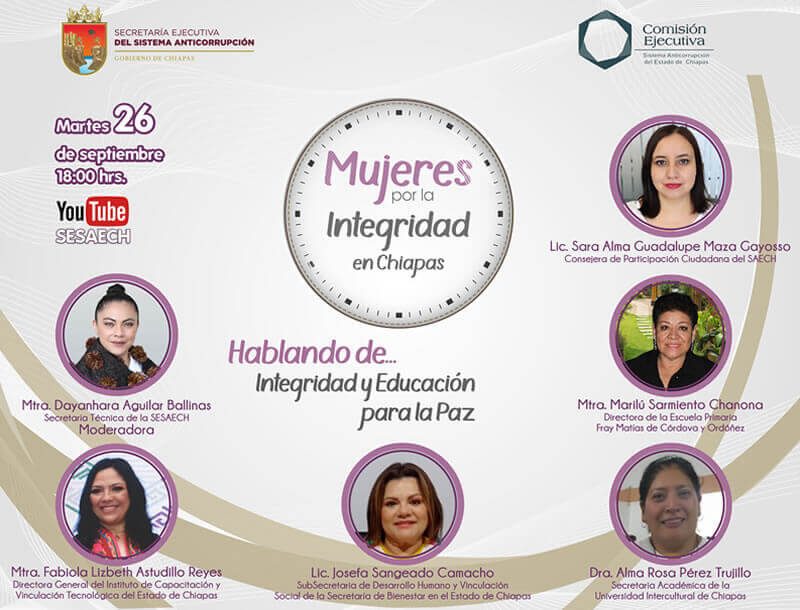 Mujeres por la integridad en Chiapas, hablando de: integridad y educación para la paz