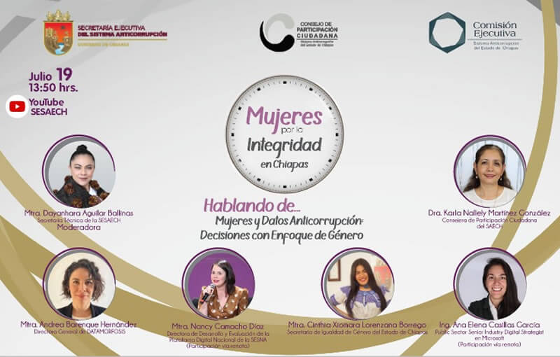 Mujeres por la Integridad en Chiapas, hablando de: Mujeres y Datos Anticorrupción Decisiones con Enfoque de Género