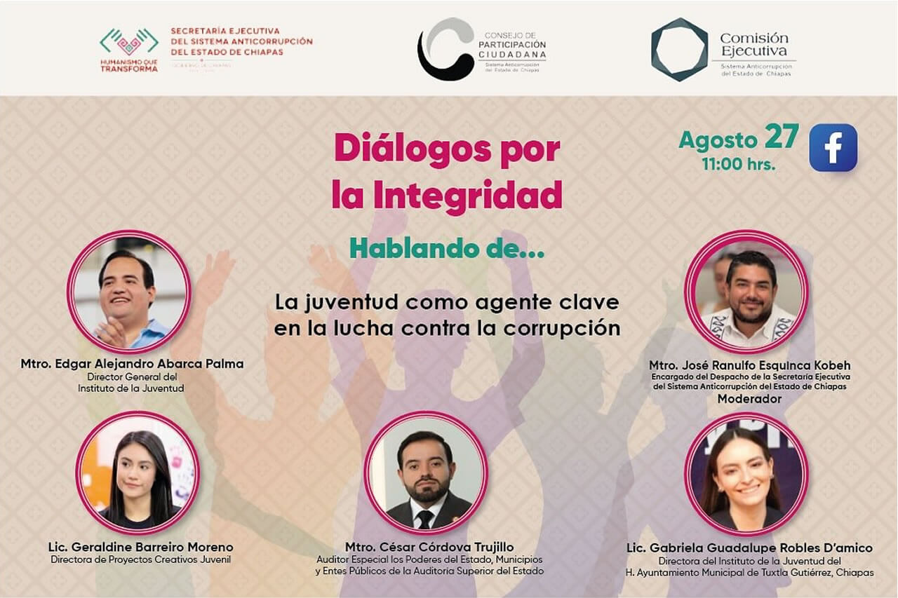 Diálogos por la Integridad, hablando de: La Juventud como Agente Clave en la Lucha contra la Corrupción