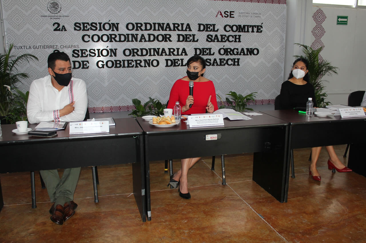 Sesiona Órgano de Gobierno de la Secretaría Ejecutiva del Sistema Anticorrupción del Estado de Chiapas