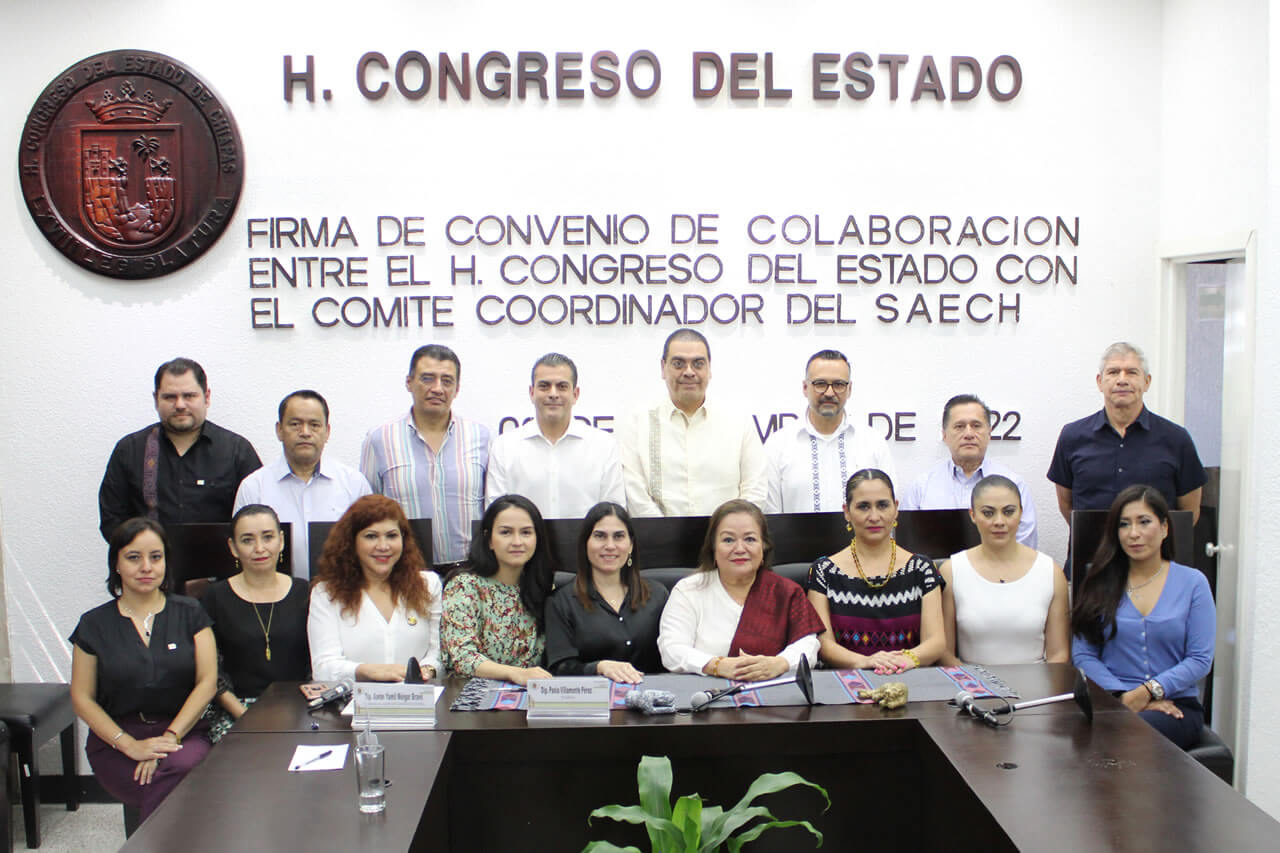 Firman Convenio de Colaboración el Congreso del Estado y el Comité Coordinador del SAECH