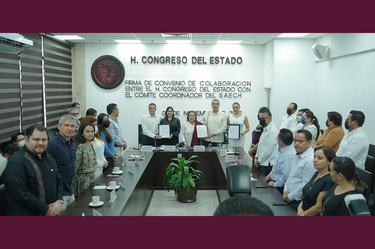 Firman Convenio de Colaboración el Congreso del Estado y el Comité Coordinador del Sistema Anticorrupción del Estado de Chiapas