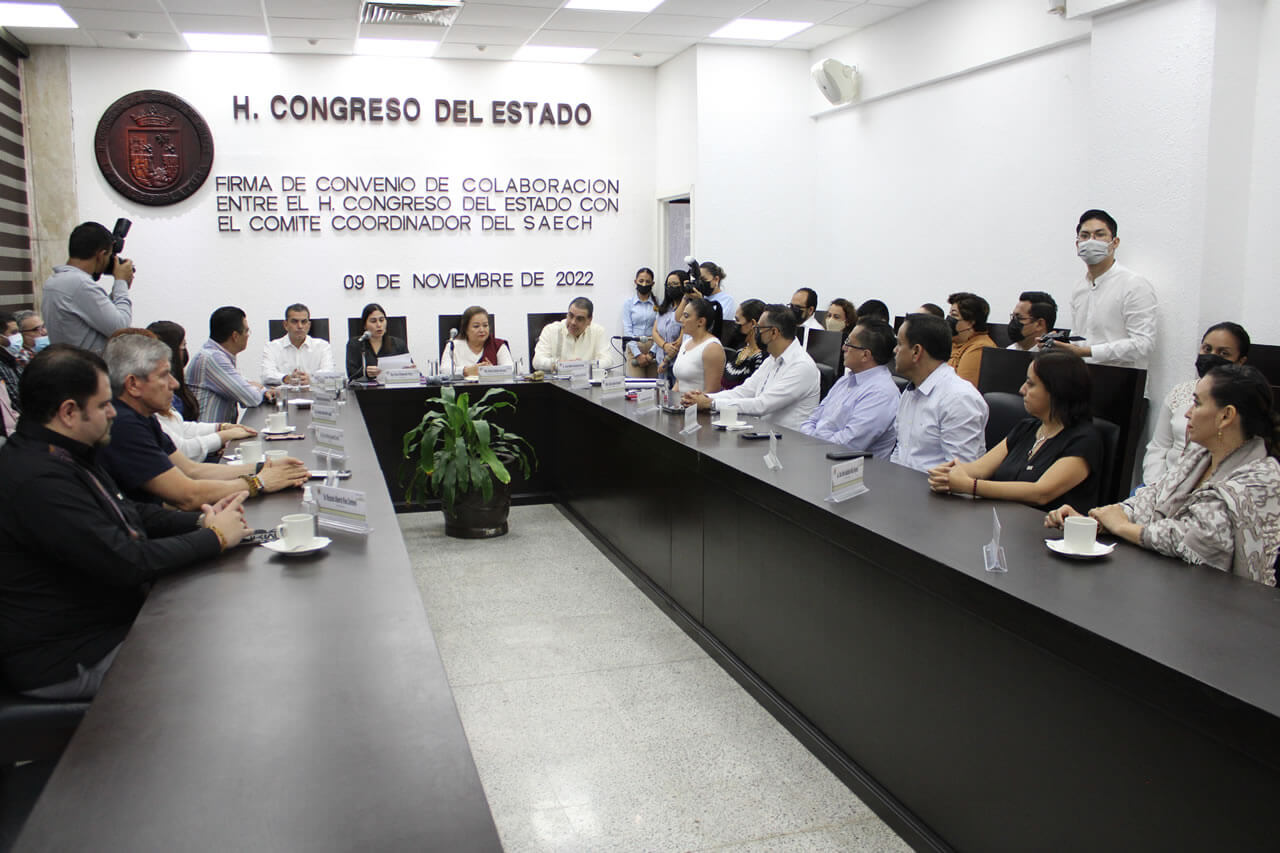 Firman Convenio de Colaboración el Congreso del Estado y el Comité Coordinador del Sistema Anticorrupción del Estado de Chiapas