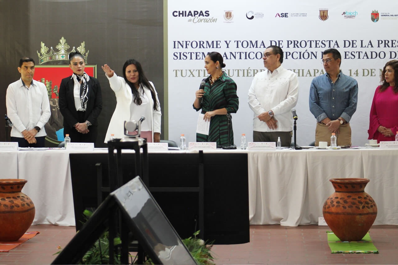 Toma protesta nueva presidenta del Sistema Anticorrupción del Estado de Chiapas