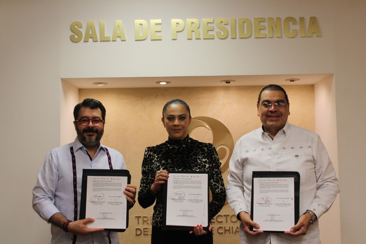 Comité Coordinador del SAECH y Tribunal Electoral del Estado de Chiapas firman Convenio de Colaboración