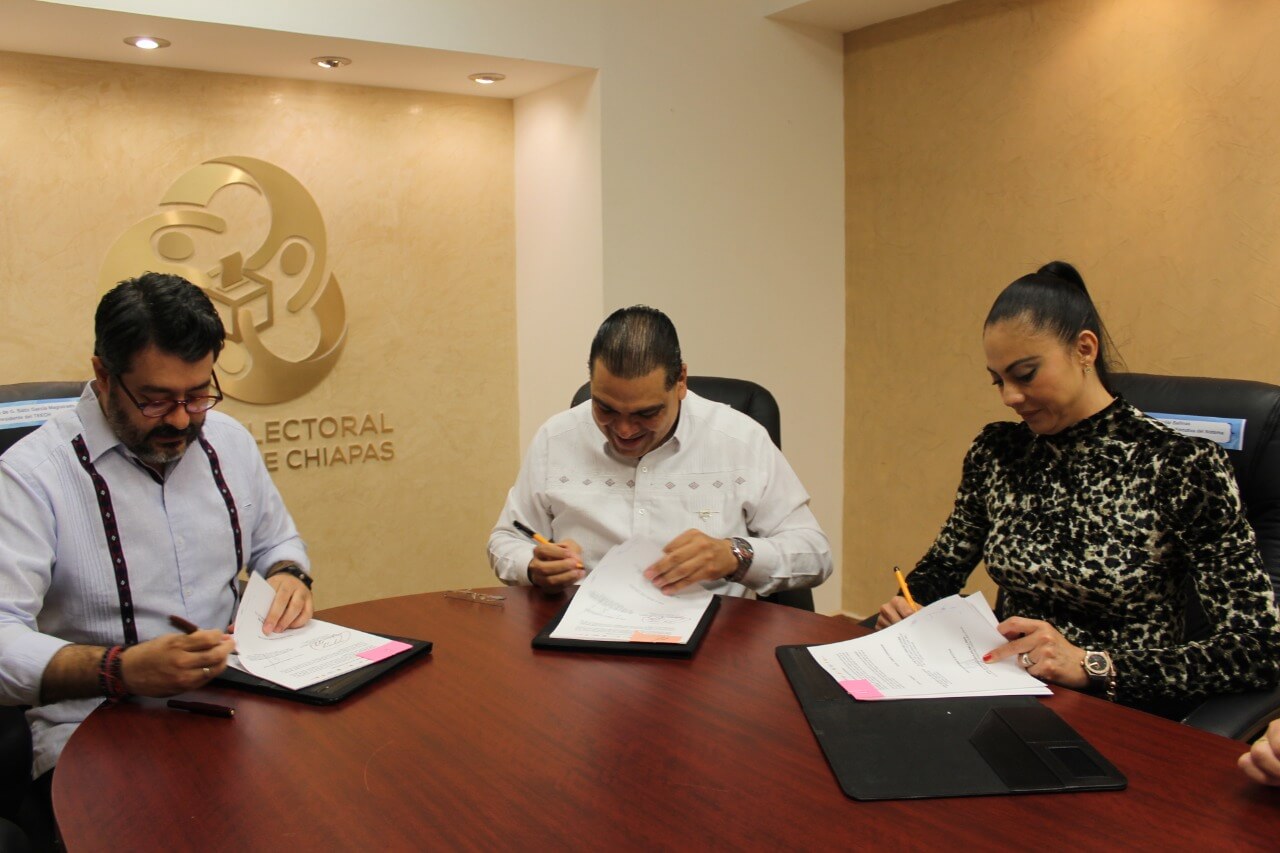 Comité Coordinador del SAECH y Tribunal Electoral del Estado de Chiapas firman Convenio de Colaboración