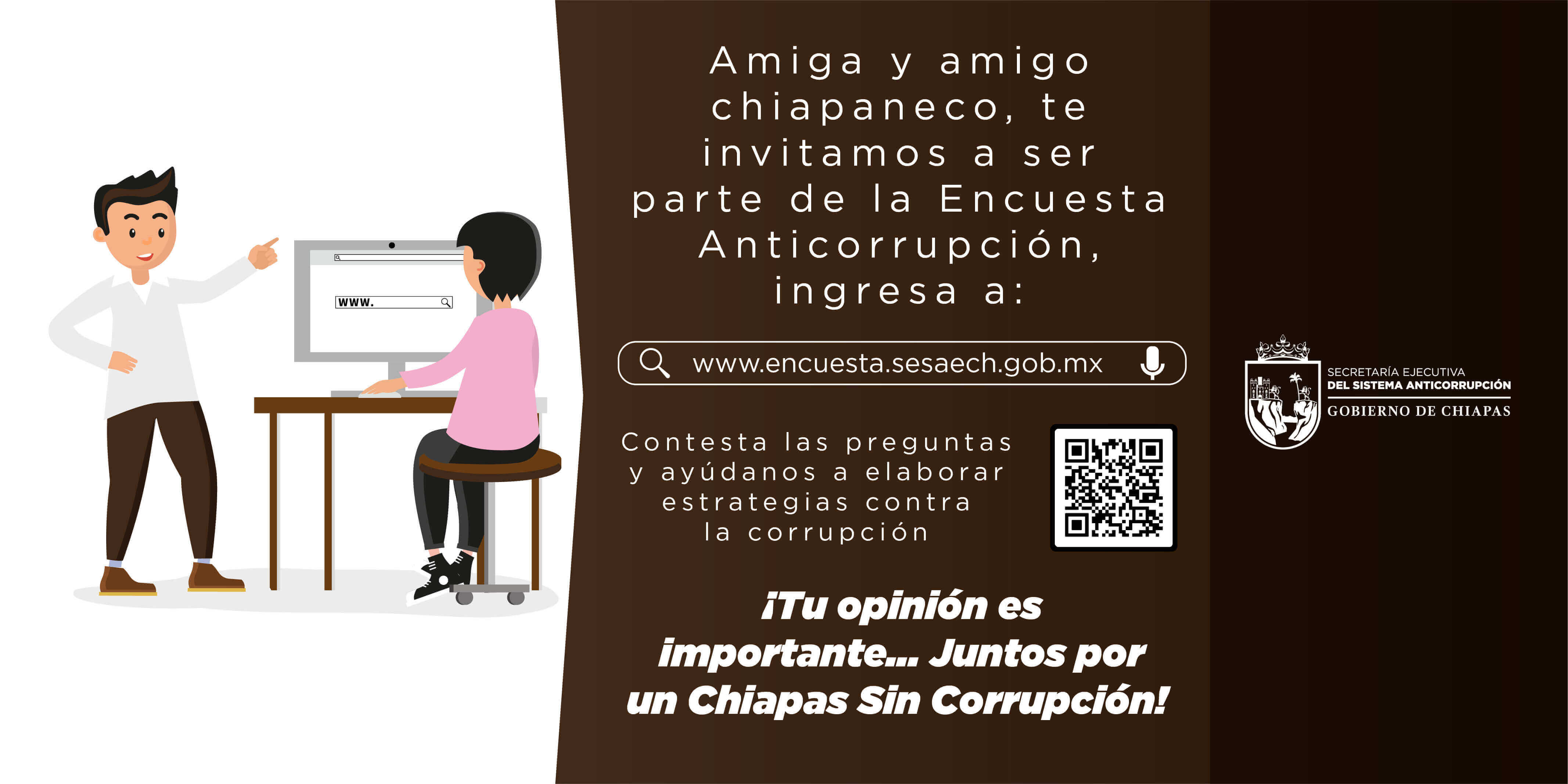 Banner para Twitter de la Encuesta Anticorrupción en Español