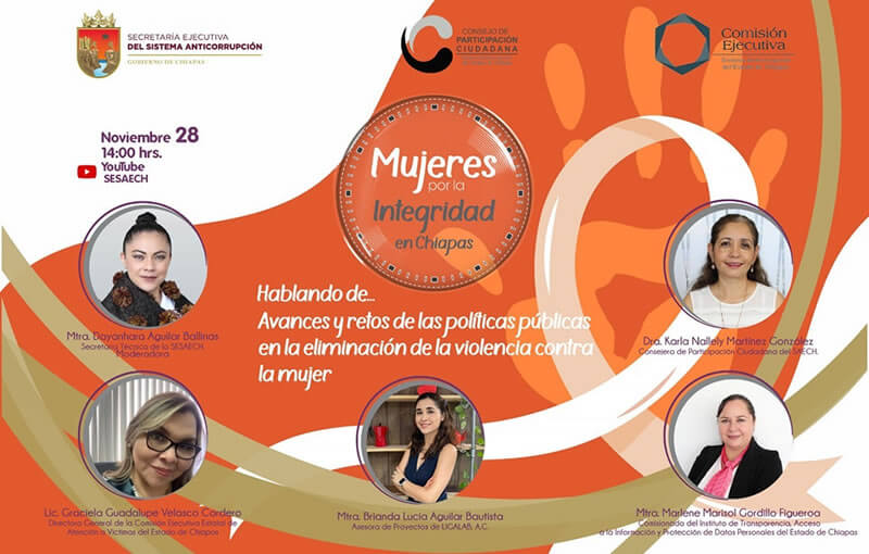 Mujeres por la Integridad en Chiapas, hablando de: Avances y Retos en las Políticas Públicas en la Eliminación de la Violencia contra la Mujer