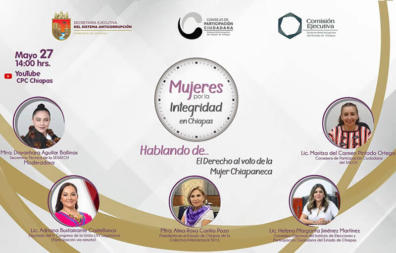 Mujeres por la Integridad en Chiapas, hablando de: El Derecho al voto de la Mujer Chiapaneca